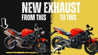 NEW EXHAUST Epic Bike Transformation With a New Custom Exhaust bike bikelover diy [upl. by Jillane]