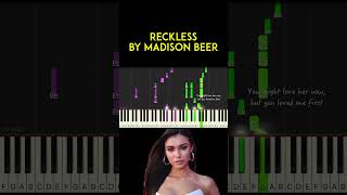 Reckless by Madison Beer piano cover  sheet music amp lyrics [upl. by Ahtibat649]