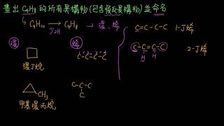 333烯炔類的命名37練習C4H8的異構物及命名 [upl. by Atiniuq]