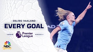 All 36 Erling Haaland goals in his recordbreaking Premier League season  NBC Sports [upl. by Aerdma]