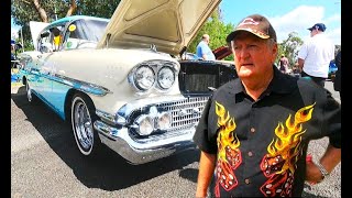 Petes flaming cool 58 Biscayne Chevy  2024 Warragamba Damfest [upl. by Nreval17]