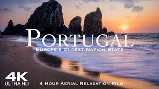 Best of PORTUGAL 🇵🇹 Drone Aerial 4K  4 Hour Ambient Relaxation Film portugal [upl. by Panter]