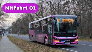 Riedbahn Ersatzverkehr  Mitfahrt Q1  Darmstadt  Riedstadt Goddelau [upl. by Draned]