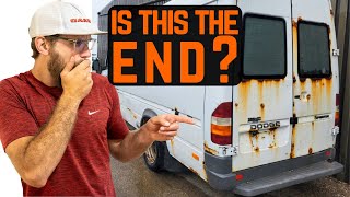 Treating RUST amp Saving A Rusty Sprinter Campervan [upl. by Anneyehc]