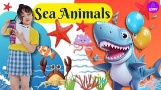 Sea Animals I Kids English educational video  Kids vocabulary [upl. by Nilyak24]