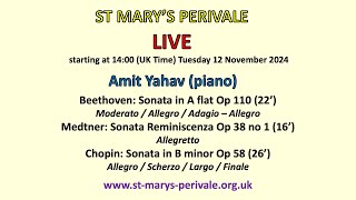 St Marys Perivale LIVE  Amit Yahav piano [upl. by Waldemar]