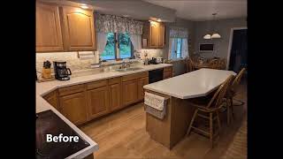 Amazing Contemporary Kitchen Remodel Done with Cabinet Refacing [upl. by Brazee]