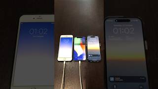 iPhone 6 Plus on iOS 9 vs iPhone X on iOS 14 vs iPhone 15 Pro on iOS 17 boot up test shorts iphone [upl. by Calendre]