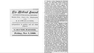 Midland Journal 1890 news article  letter discussing who is responsible for the bank conspiracy [upl. by Ahseuqram]