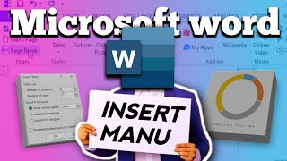 Insert Manu of Ms word  Full Explanation with example  My Studies [upl. by Ace260]