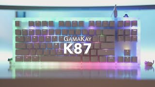 Womier → GamaKay K87 Unboxing amp Typing Sounds Gateron Brown Switches [upl. by Eimmak964]