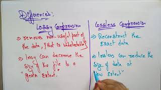 lossy and lossless compression  differences  Computer Graphics  lec65 Bhanu Priya [upl. by Kelleher246]