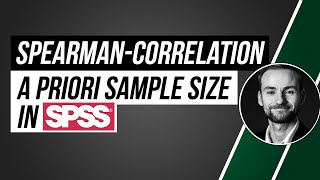 Spearman correlation  calculate required sample size with SPSS [upl. by Gibeon104]