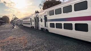 NJT 7014 cab car leads NJT 5444 with a SAAHC hornshow departing Dunellen [upl. by Lamont721]