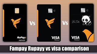 fampay visa card vs rupay card comparison which is best visa famcard [upl. by Miza]