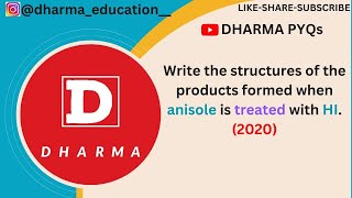 Write the structures of the products formedwhen anisole is treated with HI [upl. by Colver]