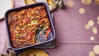 Nigellas Christmas Breakfast Strata  Ocado [upl. by Zaid]