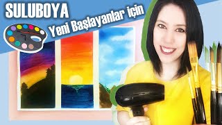 YENİ BAŞLAYANLAR İÇİN SULUBOYA TEKNİKLERİ  BİLMENİZ GEREKEN 25 ŞEY  Anlatımlı Manzara Yapımı [upl. by Nerrad133]