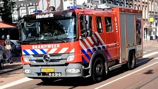 Brandweer Amsterdam Hendrik Engine responding in emergency  Amsterdam Fire Brigade in emergency [upl. by Odelinda]