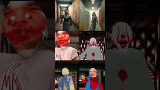 Mario Granny vs Granny it clown cheapter two vs evil nun maze update vs granny mr meat [upl. by Kipper209]