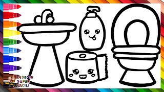 Disegnare E Colorare Un Bagno 🚽🧻💦🧼🚰🌈 Disegni Per Bambini [upl. by Coster]