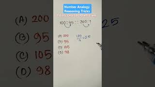 Number Analogy  Reasoning Tricks For SSC CGL CHSL GD CPO MTS Exams  new shorts [upl. by Novar]