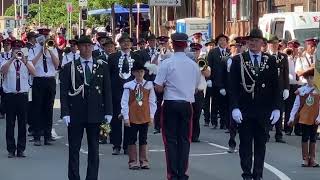 Regimentsbläser Reuschenberg amp Scheibenschützen Holzheim  Parade Montag Schützenfest 2022 [upl. by Plato]