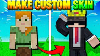 How To Make Custom Skin In Minecraft  In Mobile PeJava [upl. by Ahtilat]