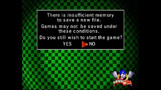 Sonic Jam Insufficient Memory Screen [upl. by Akiemahs]