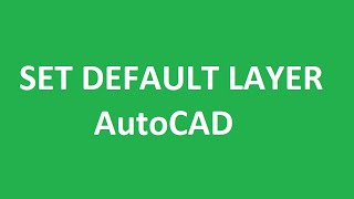 How to set default layer in AutoCAD for Dimension Text amp Hatch [upl. by Nyrac]