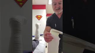 How to Make a Short Leg Posterior Splint w Stirrups LampU Splint [upl. by Hcahsem116]