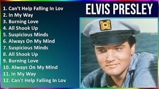 Elvis Presley 2024 MIX Playlist  Cant Help Falling In Love In My Way Burning Love All Shook Up [upl. by Ybreh]