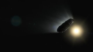 Animation of Oumuamua outgassing and rotating [upl. by Darsie237]