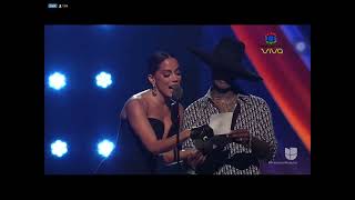 Natti Natasha y princesa royce gana premio ayer me llamo mi ex 2022 [upl. by Telimay]