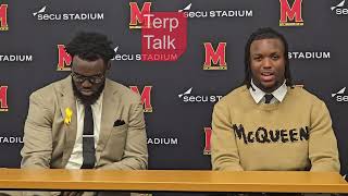 Postgame Ruben Hyppolite  Roman Hemby Maryland football at Indiana 2024 [upl. by Suiravad238]