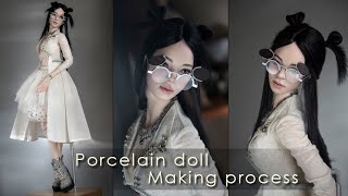 Process of creating porcelain BJD doll quotAuroraquot [upl. by Seroka369]