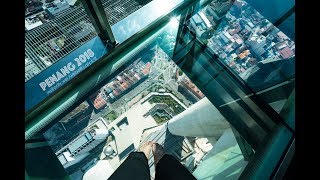 Penang Komtar the TOP 68th Floor Rainbow Skywalk [upl. by Godspeed]