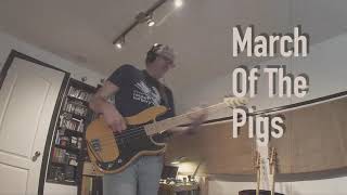 NIN  March Of The Pigs  Bass cover with tabs and score [upl. by Vernen401]