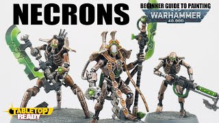 How to Paint Necrons  Getting started with Warhammer 40k and painting your First Miniatures [upl. by Eitirahc]