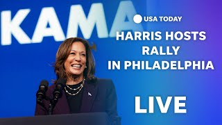 Kamala Harris hosts rally in Philadelphia after naming Walz as running mate  USA TODAY [upl. by Lipfert]