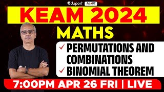 KEAM 2024  Maths  Permutations and Combinations Binomial Theorem  Eduport KEAM [upl. by Yoshio899]