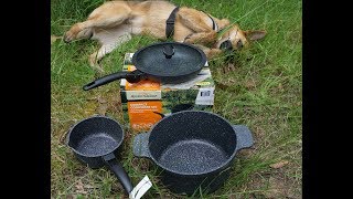 ALDI Adventuridge Compact Cookware Set Review [upl. by Eichman]