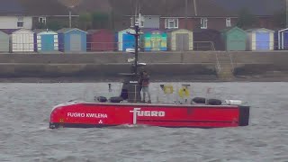 USV FUGRO KWILENA outbound from shotley marina 6922 [upl. by Humfried]