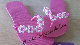 Chinelo de Pérolas super fácil 03 [upl. by Akcinehs]