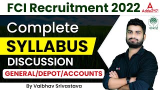 FCI Recruitment 2022  COMPLETE SYLLABUS DISCUSSION GENERAL DEPOT ACCOUNTS By Vaibhav Srivastava [upl. by Reginauld]