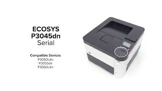 KYOCERA ECOSYS P3045dn Printer – serial number [upl. by Ney297]