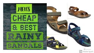 10 cheap and best branded monsoon wear sandals for indian men [upl. by Wobniar213]