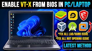 How to Enable Virtualization Technology on Any PCLaptop 2024💻Fix Virtual Box Issues amp Emulator Lag [upl. by Edgell]