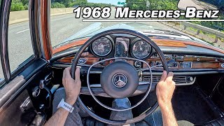 1968 MercedesBenz 280SE Cabriolet  Driving Top Tier Classic German Luxury POV Binaural Audio [upl. by Fogg]