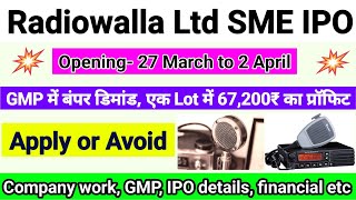 Radiowalla Network Ltd SME IPO review ।। Company work GMP IPO details financial etc [upl. by Grannia657]